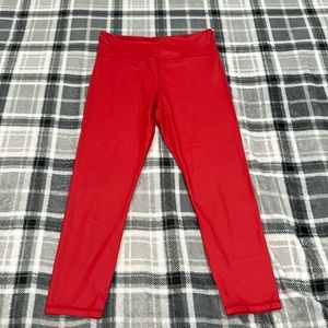 ZYIA Active Red Leather Leggings